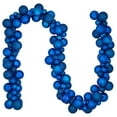 thumbnail image 2 of Northlight 3-Finish Shatterproof Ball Christmas Garland - 6' x 3.5" - Blue - Unlit, 2 of 5