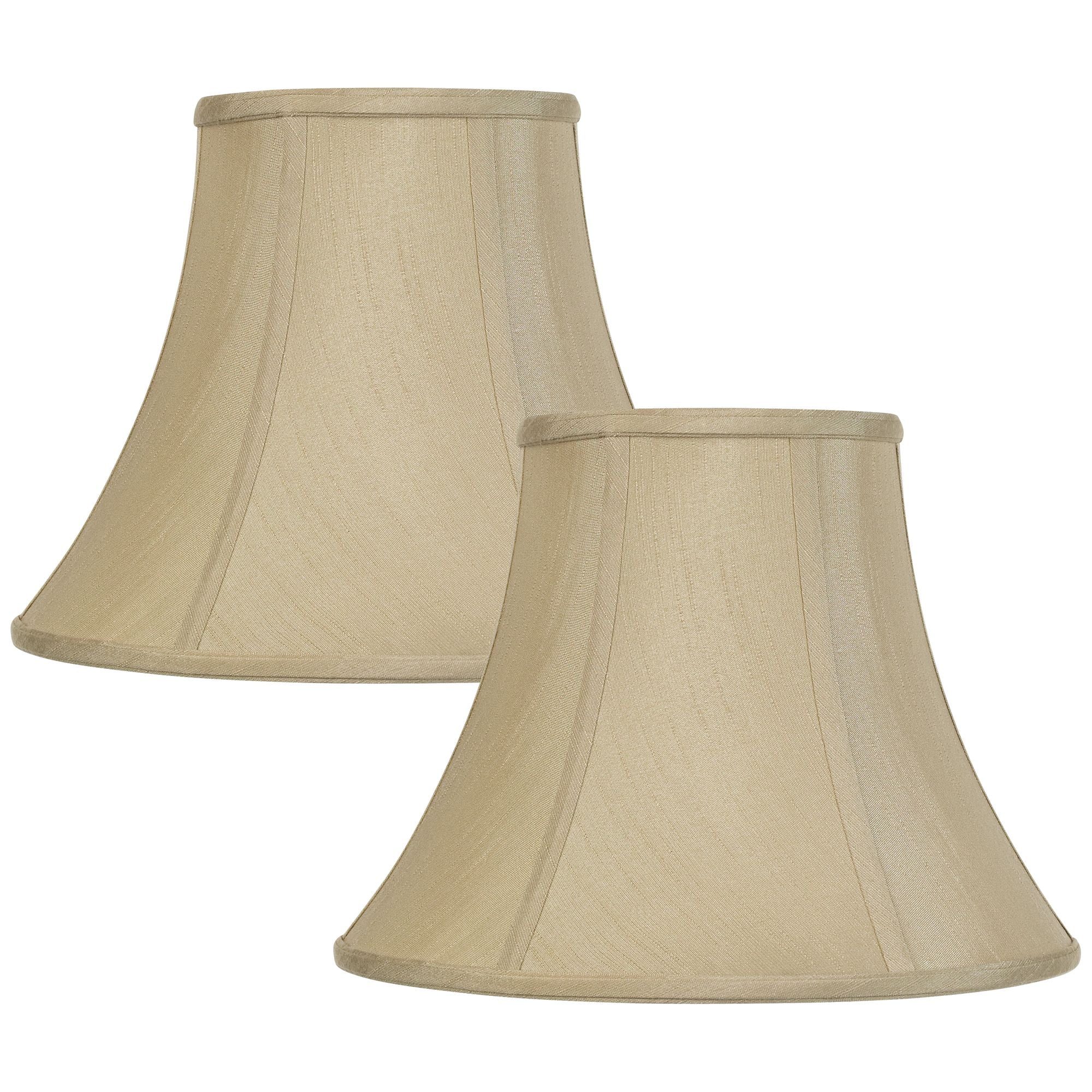 Spider Set of 2 Imperial Shade Taupe Bell Shades 7x14x11 