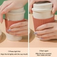 thumbnail image 5 of 12oz Wheat Straw Travel Mug with Lid and Stirring Stick,Reusable Leakproof Coffee Cup for Hot Beverages,BPA Free Insulated Tumbler for Tea,Cappuccino,Hot Chocolate,Outdoor Camping Office Commute, 5 of 6