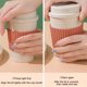 thumbnail image 4 of Vaso De Plástico Taza de café rosa de plástico a prueba de fugas con tapa y varilla para remover bebidas calientes (1 unidad) Rkxzt, 4 of 8