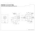 thumbnail image 2 of Kingston Brass KS4046AL Restoration Single-Handle Six-Way Diverter Valve with Square Trim Kit, Polished Nickel, 2 of 4