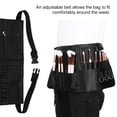 thumbnail image 3 of Cosmetics Brush Case, 8 Slots Brush Waist Bag, 2 Hollow Layer Zipper Design For Makeup Practice, 3 of 8