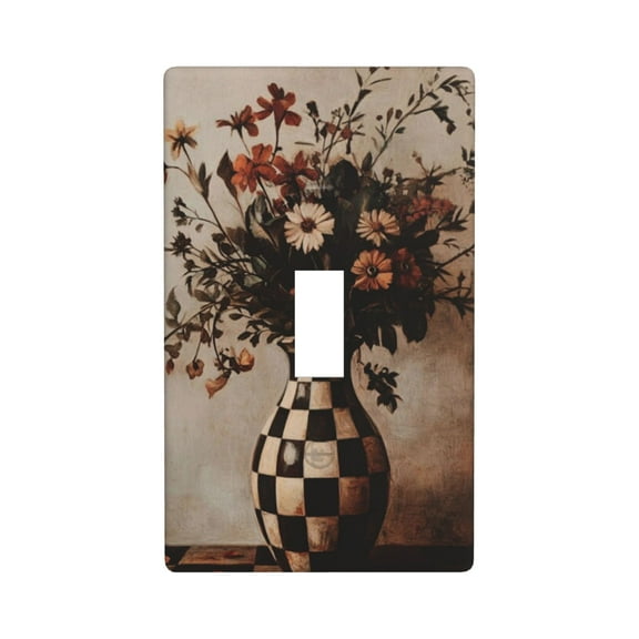 Wildflower Bouquet Light Switch Cover Plates Single Toggle Wall Plate, Decorative 1-Gang Christmas Decor Lightswitch Cover