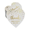 thumbnail image 1 of Inkdotpot Pack Of 100 Thanks From The New Wedding Favor Paper Tags Craft Real Gold Foil Hang Tags, 1 of 6