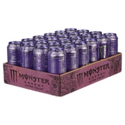 (24 Cans) Monster Ultra Violet, Sugar Free Energy Drink, 16 fl oz