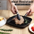 thumbnail image 6 of Serving Tongs Kitchen Tongs - Heat Resistant, Premium Stainless Steel Locking Cooking Tongs with Silicone Tips, Mini Tongs with Silicone Tips 7-Inch Kitchen Tongs, Set of 3 (Green), 6 of 6