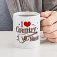 thumbnail image 4 of CafePress - I Love Country Music Mug - 11 oz Ceramic Mug - Novelty Coffee Tea Cup, 4 of 4