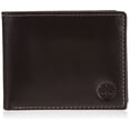 thumbnail image 1 of Cartera Timberland de piel con bolsillo abatible para hombre, color marrón, 1 of 7