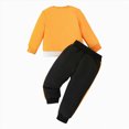 thumbnail image 7 of TOWED22 Toddler Baby Boy Fall Outfit Printed Sweatshirt Top Elastic Pants Set Cute 2pcs Winter Clothes Size:2-3 Y,Color:Yellow, 7 of 7