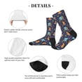 thumbnail image 4 of Xecao Cartoon Dinosaur Print Crew Socks for Men and Women, Men's Soft Moisture-wicking Sock, 4 of 7