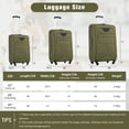 thumbnail image 2 of imerelez Softside Expandable Luggage Set:3 Piece Set Suitcase Upright Spinner Softshell Lightweight Luggage Travel Set-22/26/30 inches, 2 of 8