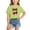 0#-Light Green490, variant on Kiijoy Girls Summer T-Shirt Cherry Print Short Sleeve Crew Neck T Shirt Tee, Sizes 2-14