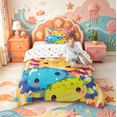 thumbnail image 4 of Manfei Ocean Wildlife Axolotl Twin Comforter Sets,Watercolor Salamander Print Bedding Set,Polkadot Reversible,2-Piece,1 Comforter and 1 Pillowcase, 4 of 7