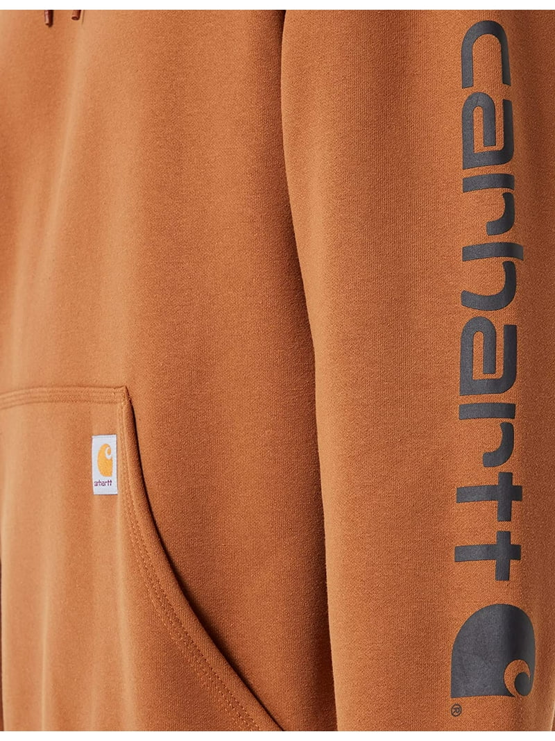 Carhartt Men's Loose Fit Midweight Logo Sleeve Graphic Hooded
