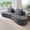 Dark Gray, variant on Patbrela 98" Modern Art Sofa Oversized Curved Couch, 38 Inch Extra Deep Seating Upholstered Sofa for Living Room, Office & Apartment, Linen Upholstery, No Assembly, Dark Gray