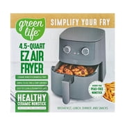 GreenLife 4.5 Quart Air Fryer Ceramic Nonstick, Graphite