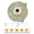 thumbnail image 6 of 13 Inch Round Placemats Set of 4, Christmas Green Non Slip Heat Insulation PP Table Mats, Xmas Winter Snowflakes New Year Holiday Washable Place Mats for Kitchen Dining Party Table Decor, 6 of 7
