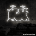 thumbnail image 3 of Craftnamesign Drum Set Neon Sign for Drumer Room Live Music Bedroom Wall Decor, 3 of 4