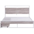 thumbnail image 6 of Bed Platform Queen Size | Queen Size Metal Platform Bed Frame with Two Drawers, Sockets and USB Ports, Slat Support No Box Spring Needed, 6 of 8