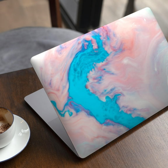 DesignSkinz Marbleized Pink and Blue Paradise V322 Full-Body Skin Decal Wrap Cover for MacBook 12" Retina (A1534)