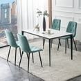 thumbnail image 5 of KATBOC Velvet Dining Chair Set of 4, Modern Upholstered Side Chair,Cyan, 5 of 6