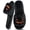 Black, variant on Spooky Slides Halloween Slippers Soft Plush Cozy Open Toe Indoor Outdoor Fuzzy Slippers Gifts For Girls Women