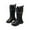 Black, variant on Boots for Girls Lace Up Riding Boots Mid Calf Vintage Waterproof Non Slip Side Zipper Punk Goth Boot 4-11 Years