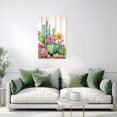 thumbnail image 3 of ZHONGYUTONG Cactus Canvas Wall Art Desert Botanical Painting Succulent Spiny Flower Picture Mexican Artwork Home Decor Framed (28.00" x 42.00"), 3 of 5