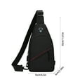 thumbnail image 3 of Portable Crossbody Bag,6.3x2.3x11.8Inch Casual Shoulder Bag with Adjustable,Business Chest Bag for Men with Front Zipper Pocket,for Daily Commuting or Leisure Travel, 3 of 6