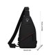 thumbnail image 3 of Bolsa de pecho para negocios – Mochila bandolera de nailon, correa ajustable, gran capacidad, compartimentos con cremallera múltiple, negra/caqui/verde, 11,8"x6,3"x2,36", bolso de hombro de viaje, 3 of 6
