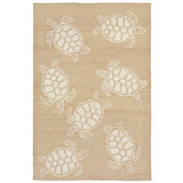 Trans Ocean CAP57163412 Capri Hand Tufted Everywear Rugs, 1634-12 Turtle Neutral - 5 x 7 ft. 6 in.