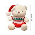 thumbnail image 3 of WEGFTDUOP Christmas Jointed Bear Doll - White Cotton Plush Toy, 30x25x15cm, Sleeping Pose, Festive Gift & Home Decor (0.57lb), 3 of 6