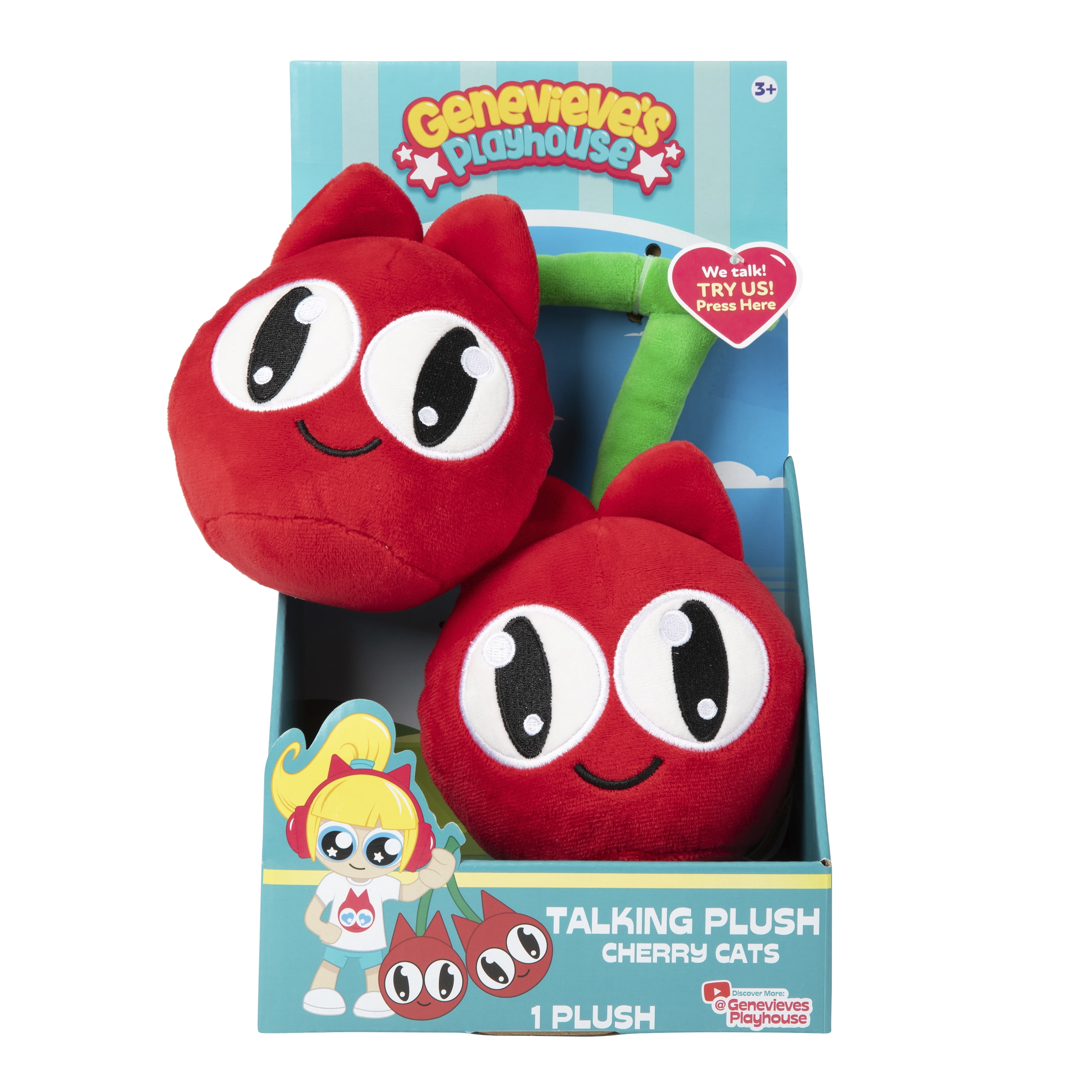 Genevieve's Playhouse Cherry Cat Talking Plush