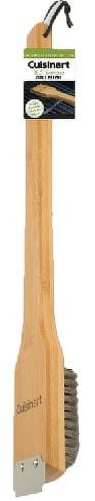 Cuisinart 18" Bamboo Cleaning Grill Brush with Stainless Steel Scraper