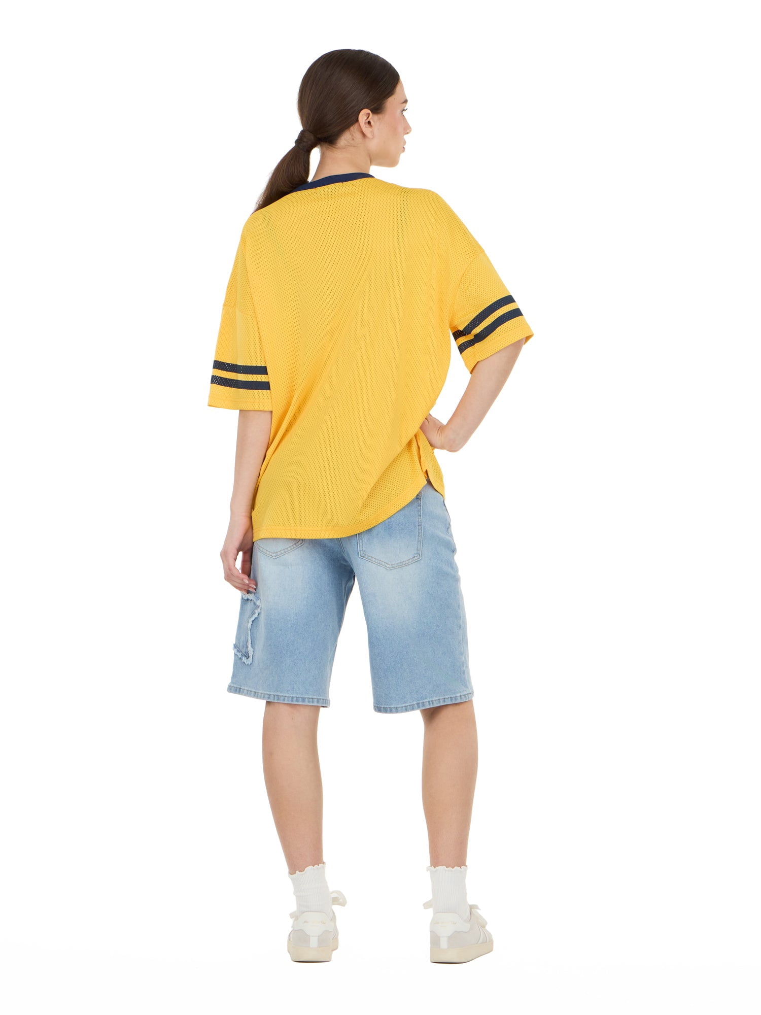 Forever 21 Women's Mesh Oversized Brazil Soccer Jersey Tee, Sizes XXS-XXL