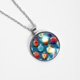 thumbnail image 4 of Bowling Circular Glass Pendant Necklace - Women's Statement Necklaces, 4 of 5