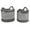 Gray Geometric Round, variant on DecMode 18", 17", 16" Brown Plastic Boho Storage Basket, 3 - Pieces