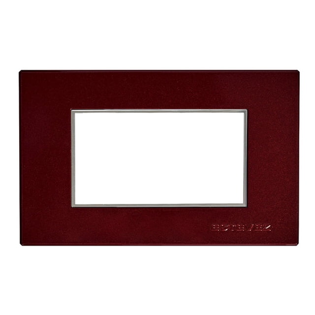 Placa Para Contacto Omega Plástico Guinda 3 Módulos