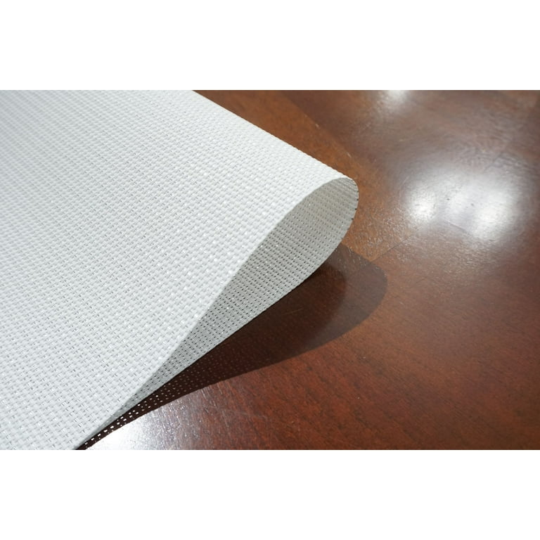 Natural Shimmer Silver Woven Textilene Reversible Square Placemats (Set of 6) Natural Shimmer Silver Woven Textilene Reversible Square Placemats (Set of 6)