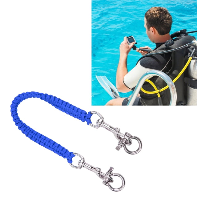 Lanière de Caméra de Plongée, Résistance à la Corrosion et à la Rouille, Rotation Flexible à 360°, Accessoires de Plongée avec Crochet en Acier Inoxydable 316 pour Photographie sous-Marine