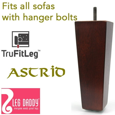 Leg Daddy Trufitleg Astrid 7 Dark Walnut Tapered Pyramid Sofa Fits On All Furniture With Hanger Bolt Attachments