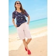 thumbnail image 2 of Woman Within Plus Size Cuffed Americana Print Tee, 2 of 6