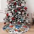 thumbnail image 5 of Yiaed French Food Print Christmas Tree Skirt , Tree SkirtsTree Mat for Christmas Winter Holiday Indoor Decorations-30", 5 of 7