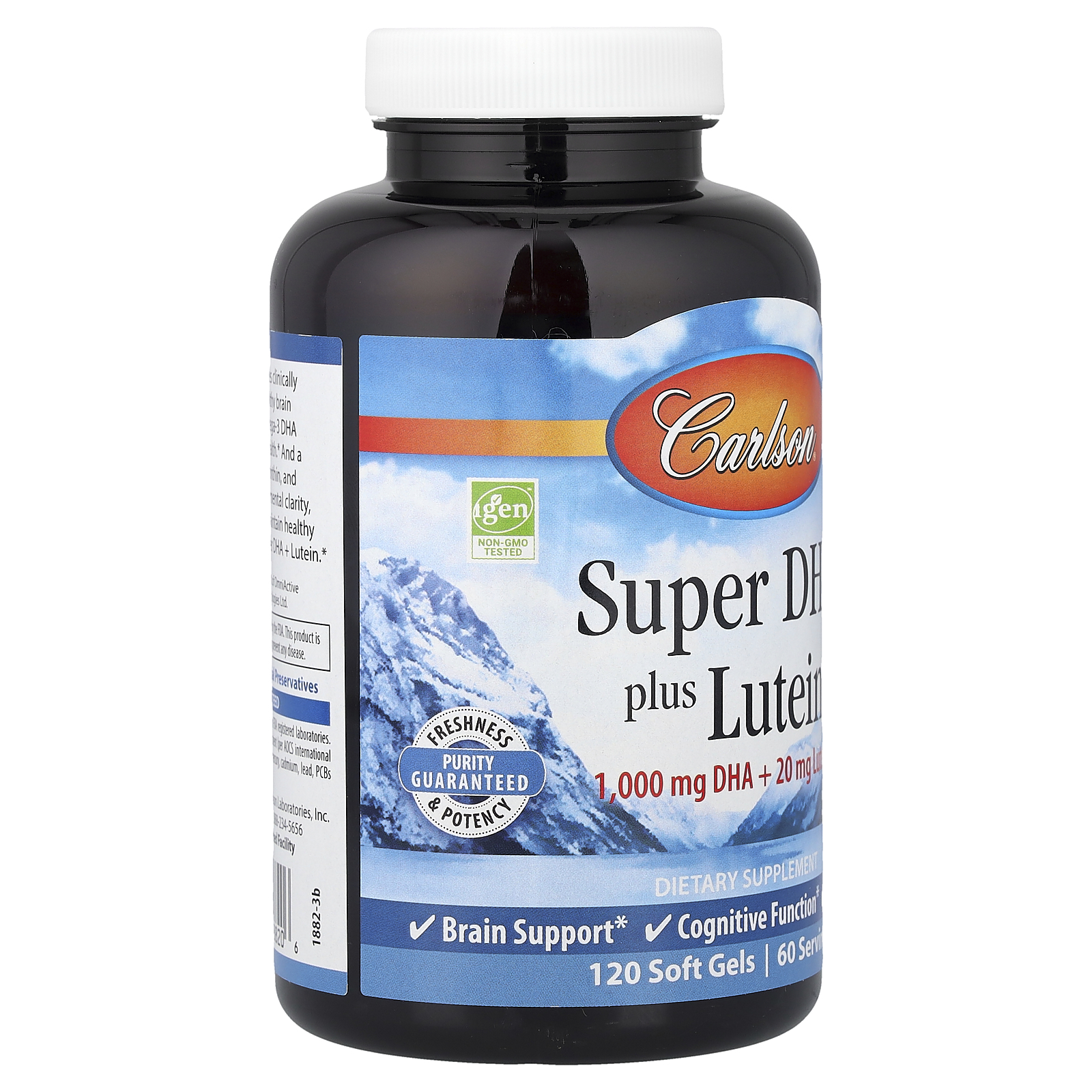Carlson Super DHA Plus Lutein, 120 Soft Gels