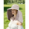 thumbnail image 5 of Deago Sun Hats for Men Women with Neck Flap Outdoor UV Protection Wide Brim Bucket Hat Safari Hiking Fishing Hats (Beige), 5 of 8