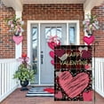 thumbnail image 4 of Happy Valentines Day Garden Flag 12.5x18 Double Sided for Outside Buffalo Plaid Hearts Valentine Yard Flag Burlap Outdoor Holiday Decorations Clearance 23-12, 4 of 6