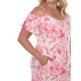 thumbnail image 2 of White Mark Women's Plus Size Tie-Dye Cold Shoulder Maxi Dress, 2 of 5