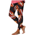 thumbnail image 2 of Hrsba Yoga Pants For Women Non Position Football Print Slim Fit High Waisted Long Bottoms, 2 of 5