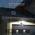 thumbnail image 3 of LEPOWER LED Solar Security Lights, Motion Sensor Light, 1600LM, 5500K, IP65 Waterproof, 3 Adjustable Heads for Yard, Garage, Black, 3 of 8