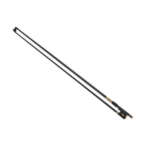 4/4 Violin Fiddle Bow Bâton Rond en Fibre de Carbone Grenouille Ébène Cheveux Noirs Bien Équilibrés